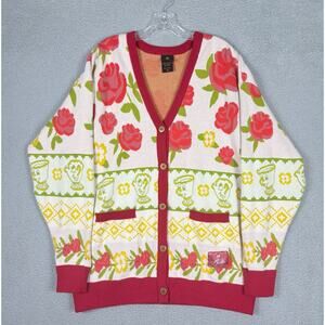 Disney Princess Belle Cardigan Women’s 2X Beauty And The Beast Pockets